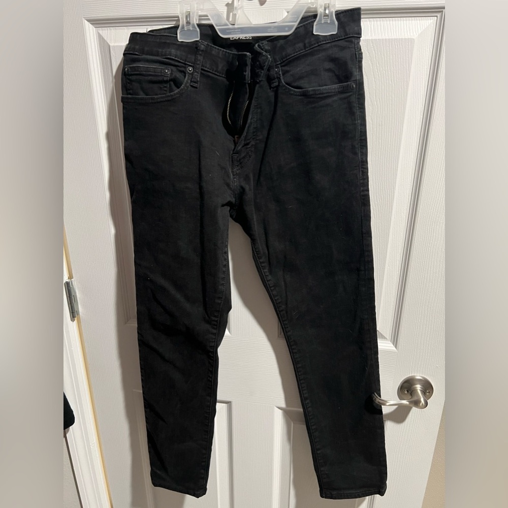 Black Athletic slim Express jeans. 30x30